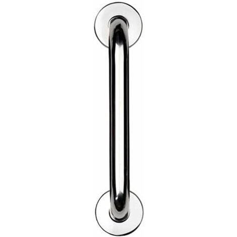 Croydex Chrome Straight Grab Bar Hand Rail, Stainless Steel Shower Handle, 450mm
