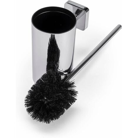 Croydex Chrome Toilet Brush & Wall Mounted Holder, Flexi-Fix - Camberwell
