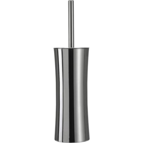 Croydex Chrome Toilet Cleaner Brush & Curved Stainless Steel Holder