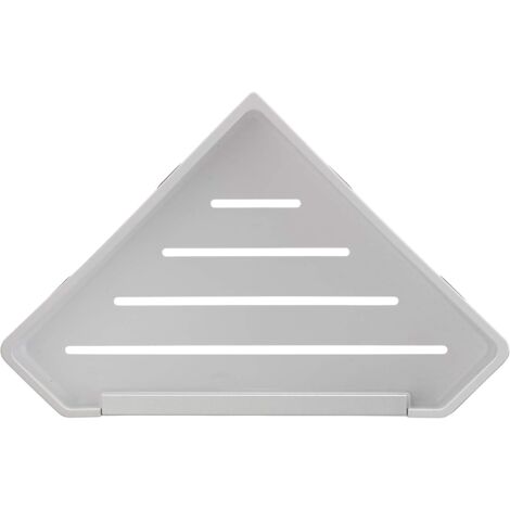Croydex Corner Shower Shelf with Squeegee Wiper Blade, Chrome