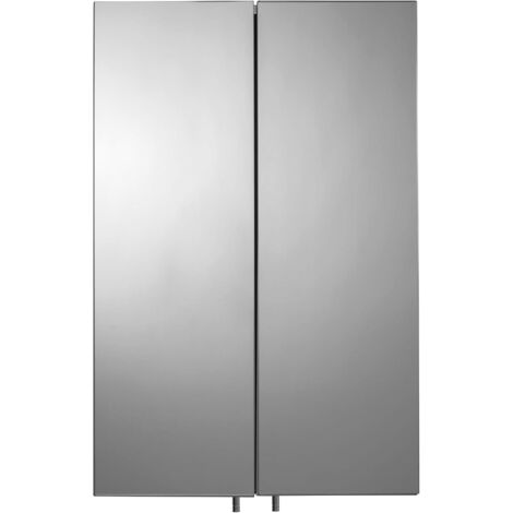 Croydex Corner Space Saving Stainless Steel Bathroom Cabinet 2 Doors - Avisio