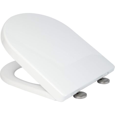 Croydex D-Shaped Soft Close Toilet Seat with Quick Release Hinges - Varano