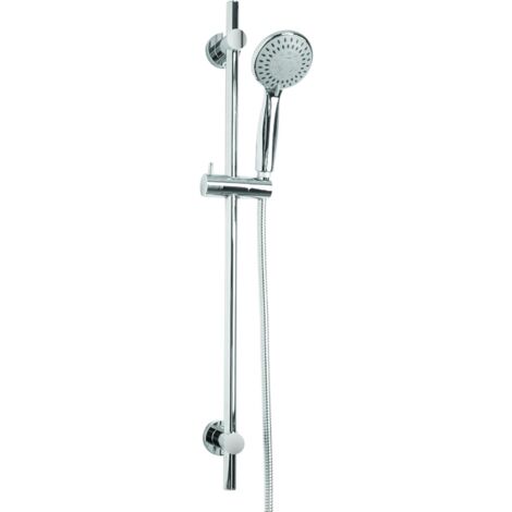 Croydex Flexi-Fix 5 Settings Shower Set, Riser Rail, Hose & Head, Multifunction