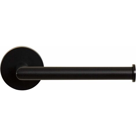 Croydex Flexi-Fix Black Toilet Roll Holder, Bathroom Accessories - Epsom