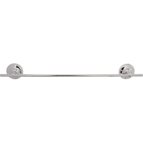 Croydex Flexi-Fix Chrome Towel Rail, 74cm Length - Grosvenor