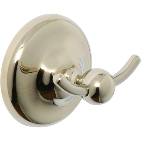 Croydex Flexi-Fix Gold Double Robe & Towel Hook - Grosvenor