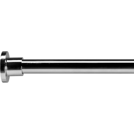 Croydex L-Shaped Premier Shower Curtain Rod, Stainless Steel Shower Rail