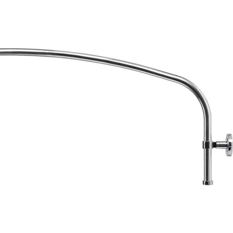 Croydex Luxury Chrome Shower Curtain Rail Rod