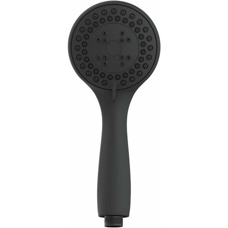Croydex Matt Black Shower Head Handset with 3 Settings - Nero