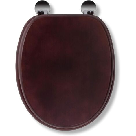 Croydex Moulded Wood Anti Bacterial Toilet Seat with Flexi-Fix Anti-Slip - Davos
