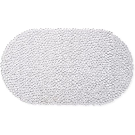Croydex Non Slip Suction Bath Mat, Clear Small Bubbles Design, 69 x 39cm