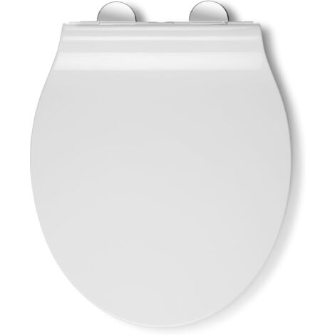 Croydex Orta Slimline Toilet Seat with Flexi-fix Hinges, Wrap Design, with Soft Close and Quick Release Mechanisms