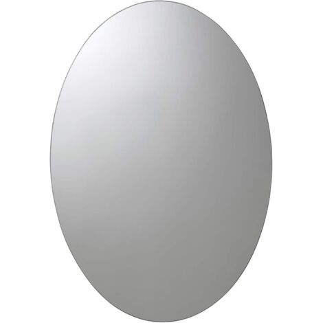 Croydex Oval Bathroom Cabinet, Polished Stainless Steel, 65 x 45cm - Tay