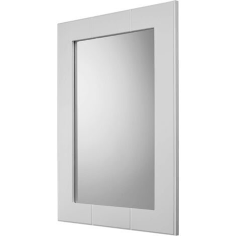 Croydex Portland Rectangle Mirror with White Wood Frame 60x40cm