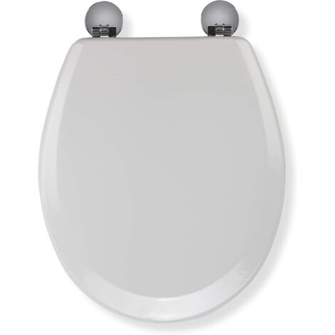 Croydex Round Toilet Seat with Anti-Bacterial Coating & Flexi-Fix - Como
