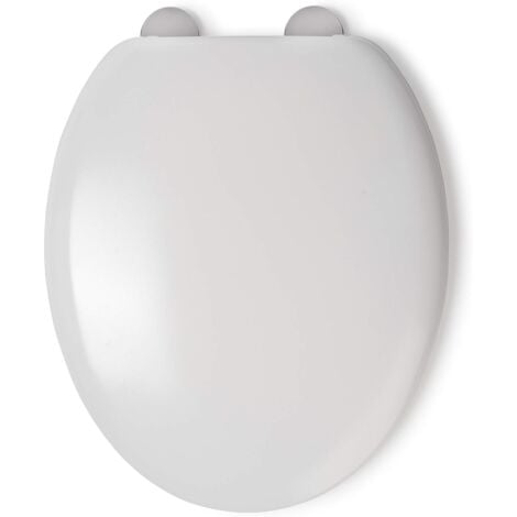 Croydex Round Toilet Seat with Anti-Bacterial Coating & Flexi-Fix™ - Grasmere