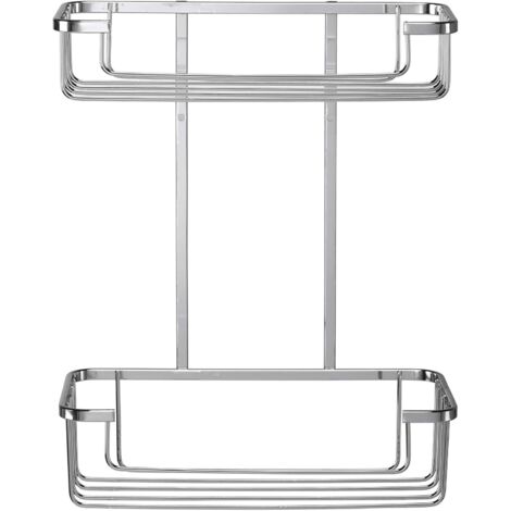 Croydex Rust Free 2 Tier Cosmetic Shower Caddy Basket Bathroom Organiser