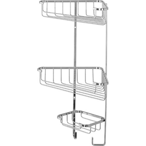Croydex Rust Free 3 Tier Corner Shower Caddy Basket Storage