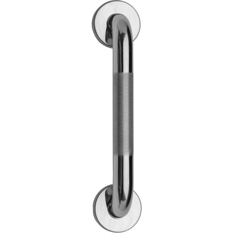 Croydex Safety Support Rail Stainless Steel Grab Bar, Anti-Slip Grip, 300mm