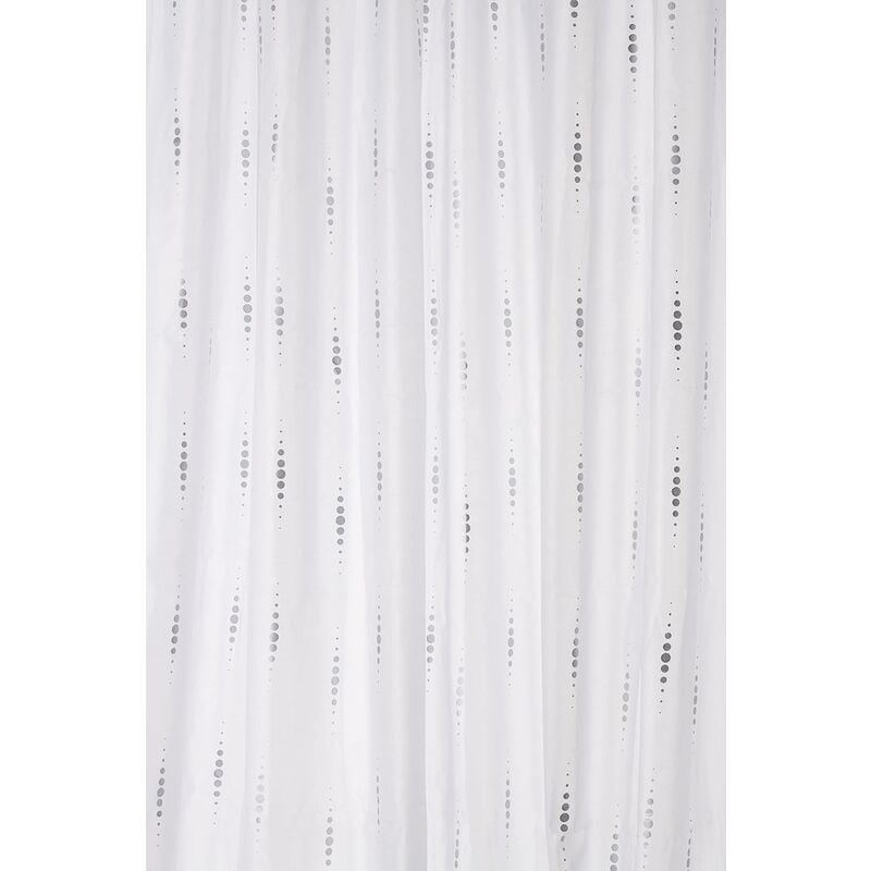 Silver Dotty Textile Shower Curtain - Croydex
