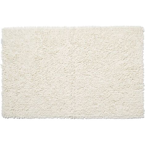 Croydex Slip Resistant Cream Bath Mat, Cotton Bathroom Rug