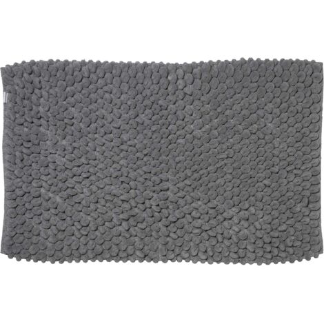 Croydex Soft Cushioned Bathroom Bath Mat, Grey, Machine Washable