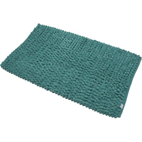 Croydex Soft Cushioned Bathroom Bath Mat, Teal, Machine Washable