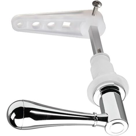 Croydex Toilet Flush Handle, Teardrop Cistern Lever, Chrome