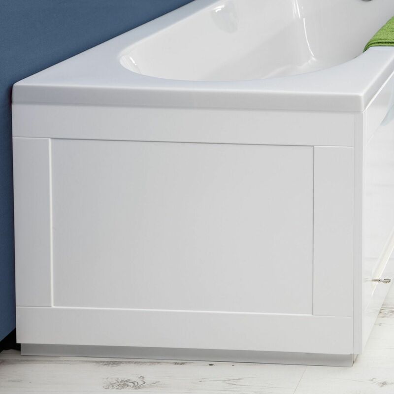 Unfold n Fit White Bath End Panel 660mm - White - Croydex