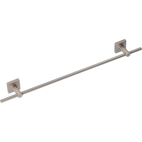 Croydex Wall Mounted FlexiFix Chiswick Towel Rail Stainless Steel Brushed Nickel
