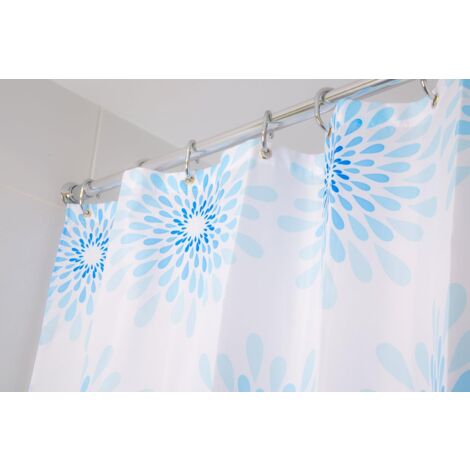 Croydex Waterproof Shower Curtain Splash Pattern Fabric Machine Washable Curtain