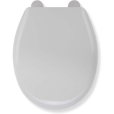 Croydex White Oval Toilet Seat with Adjustable Hinges & Anti-Bacterial - Canada