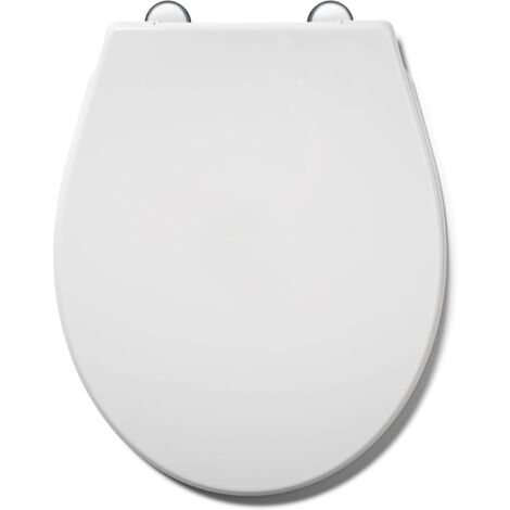 Croydex White Toilet Seat Stainless Steel Hinges - Vivara