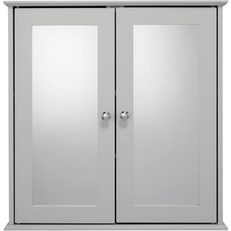 Croydex Wooden Double Door Medicine Cabinet, 56 x 56cm- Ashby