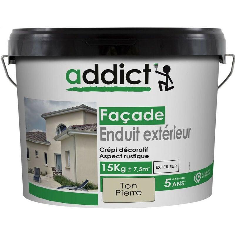 Addict - Crépi façade Ton pierre 15 Kg