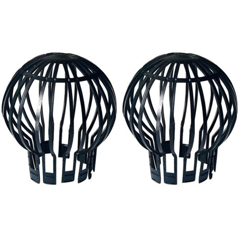 Crpine de gouttire lot de 2 en plastique noir