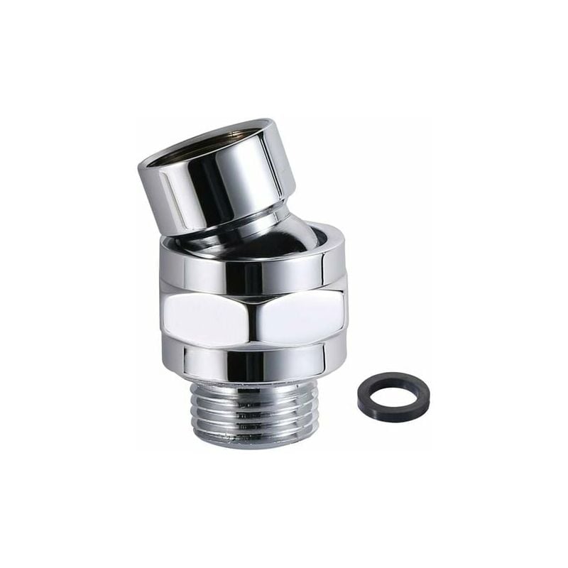 Cruel Fixed Shower Heads Shower Arm Connection Shower Connector Swivel Adapter Adjustable Shower Arm Head G1/2 Angle Ball Joint Chrome Plated Brass
