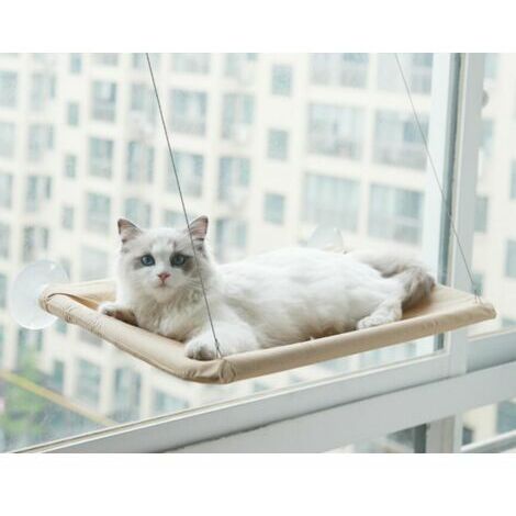 CRUEL Lit pour chat : hamac fenêtre chat, kaki