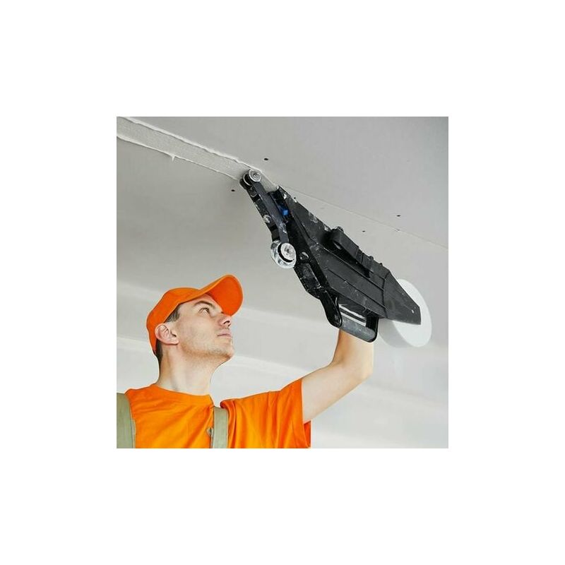 Cruel Plaster Banjo Tape Tool with Quick Change Internal Corner Wheel Adjustable Straps Plasterboard Joining Tool Right/Left Operated (Black) -