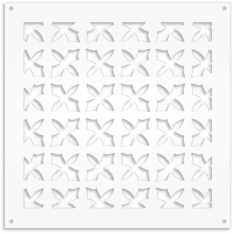 CRUSADES - Pannello in PVC traforato - Parasole - Misura: 48x48 cm - Colore: bianco