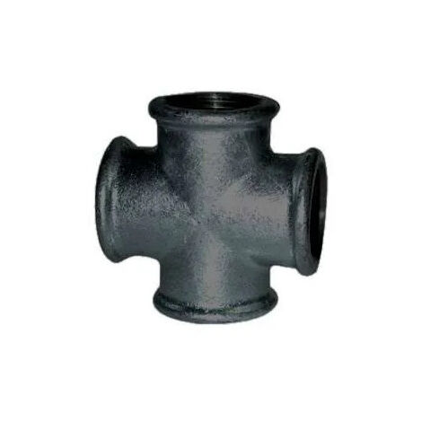 Cruz 90° hembra 12x17 negro
