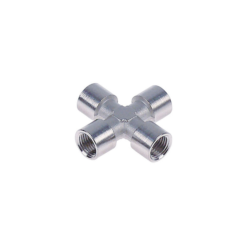 

Cruz Laton Niquelado H-H-H 1/4' Racores de Latón para Circuitos de Riego - Plantawa
