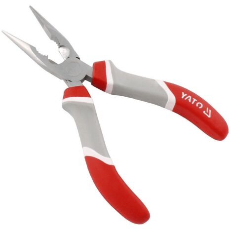Cr.vand 160 mm Bimaterial-Werkzeuge & Co., lange Zange mit gerader Spitze.