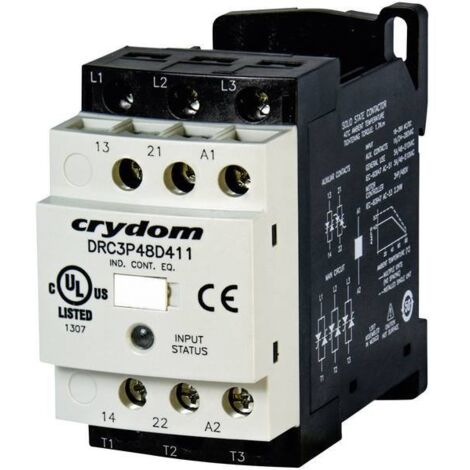 Crydom DRC3P48D400R2 Modulo protezione motore 24 V/DC, 24 V/AC 7.6 A 1 pz.