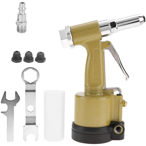 Cryfokt Pneumatische Hydraulik-Nietpistole, Hochleistungs-Vollluft-Nietpistole, Druckluftwerkzeug für Heimwerker (amerikanische Ausführung)