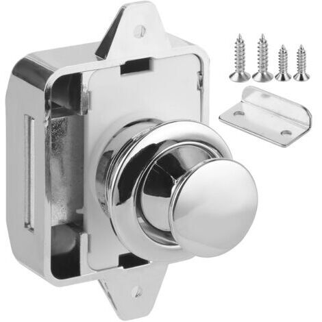 Cryfokt Verrouillage du Bouton de Prise de Vue, Alliage de Zinc ABS Rustproofroproof de Verrouillage du Bouton de Pression RV à Long Terme pour le Tiroir de Meubles pour le Bateau pour le Yacht pour