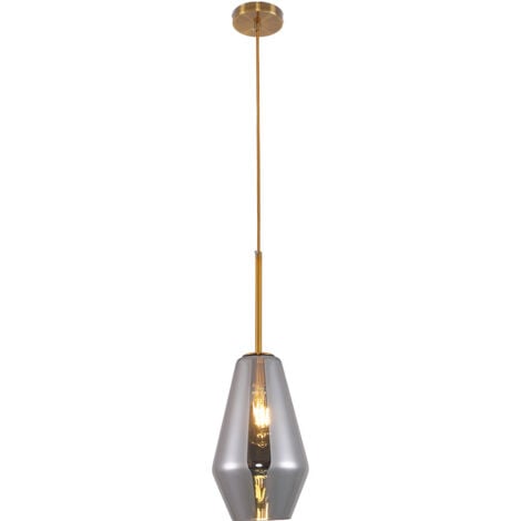 Crystal Ceiling Lamp - Vintage Design Pendant Lamp - Alua Grey transparent