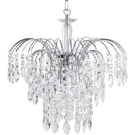 Crystal Chandelier Silver RIVIL