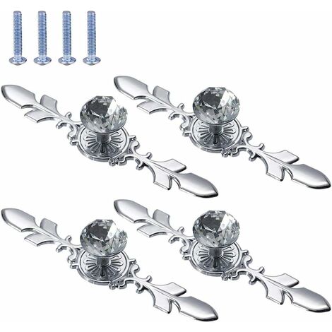 Artscope Crystal Cabinet Pull Handle, Bling Door Handle, Modern