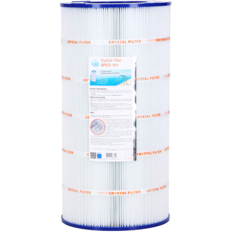 Filtre de piscine SPCF-101 – Cartouche 50,4 cm x 25,4 cm – Surface filtrante 9 m² – Compatible Waterair CFR 100 – Crystal Filter